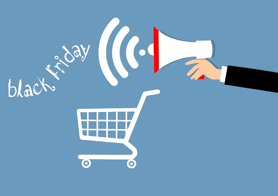 HD Wallpaper Illustration Of Black Friday Announcement Bullhorn