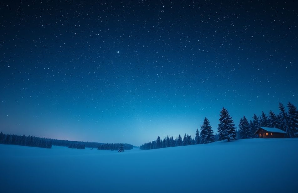 Winter Night Sky Wallpaper