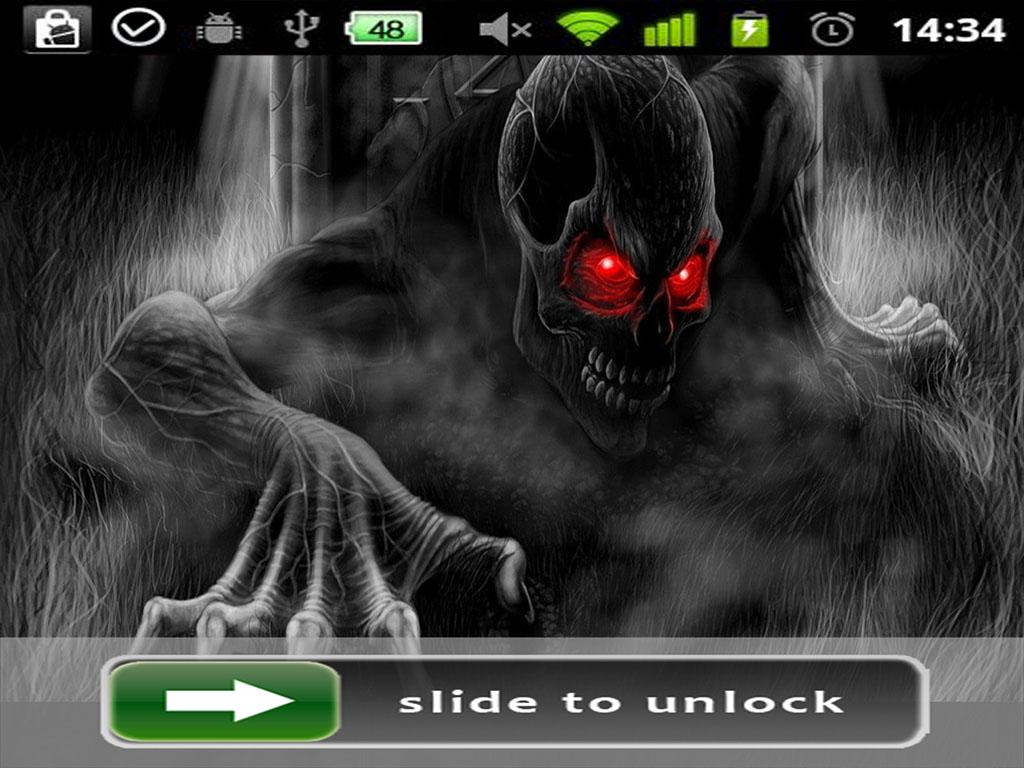 Skull Lock Screen Wallpaper Screenshot