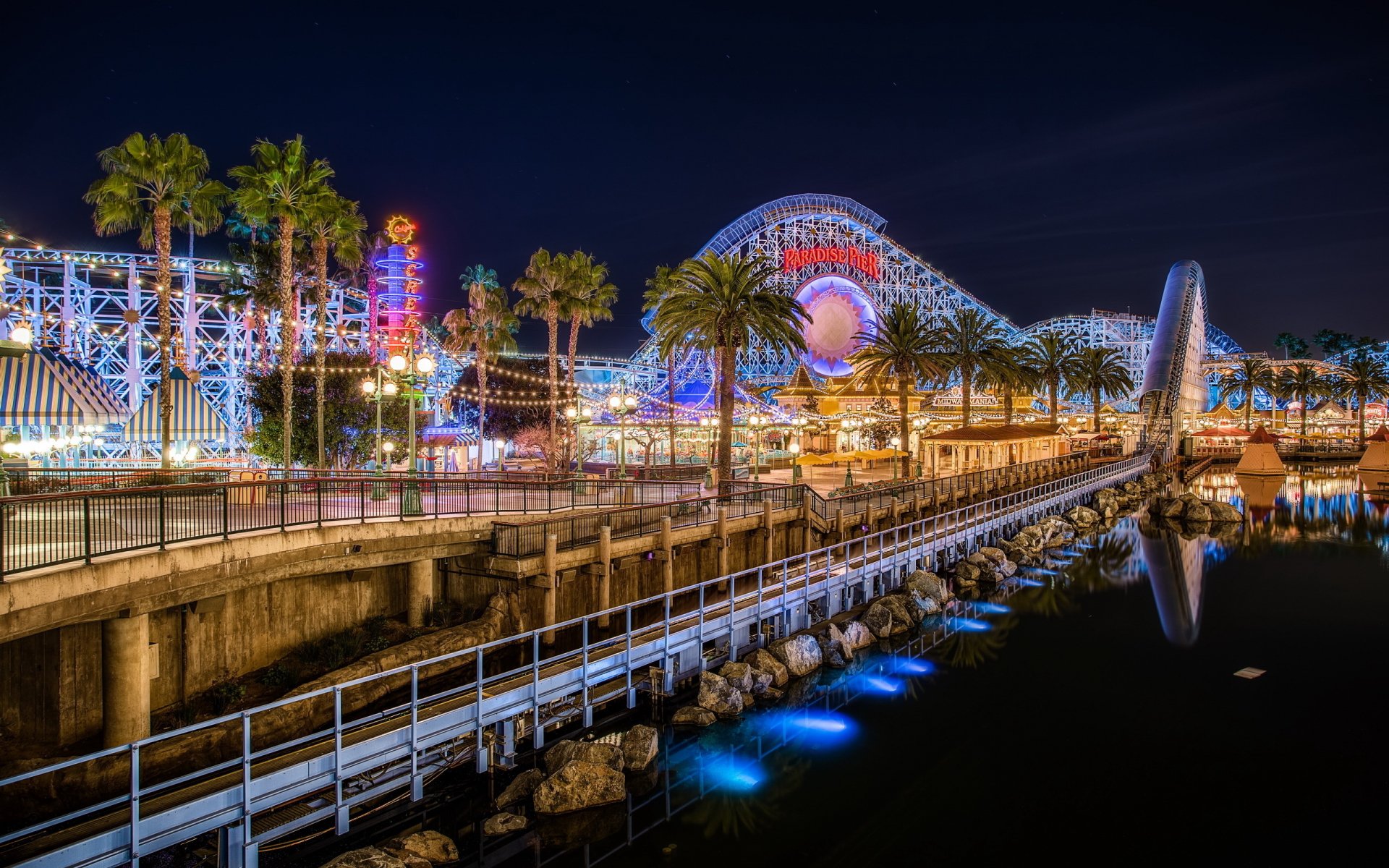 Parc D Attraction Full HD Fond Cran And Arri Re Wallpaper