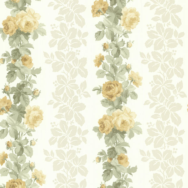 Preshea Yellow Rose Stripe Wallpaper Traditional By
