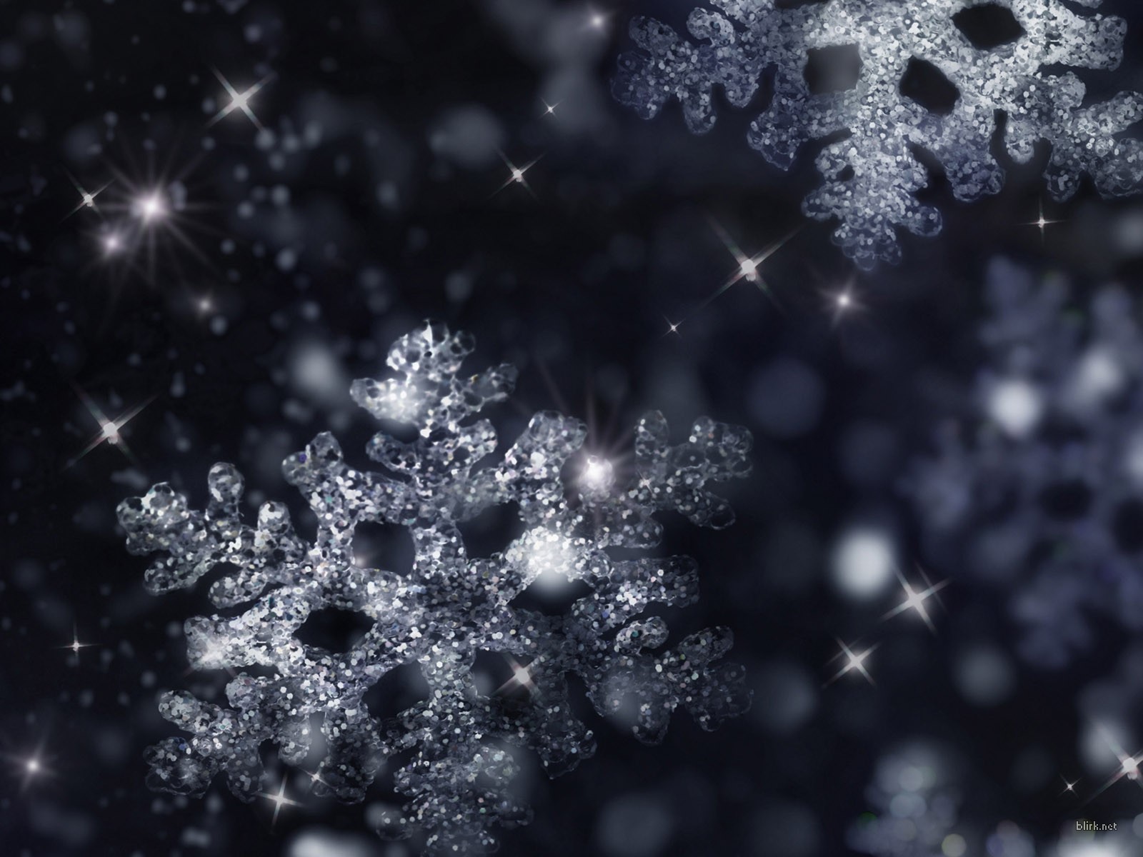 Glittering snowflakes falling hd wallpaper The Wallpaper Database