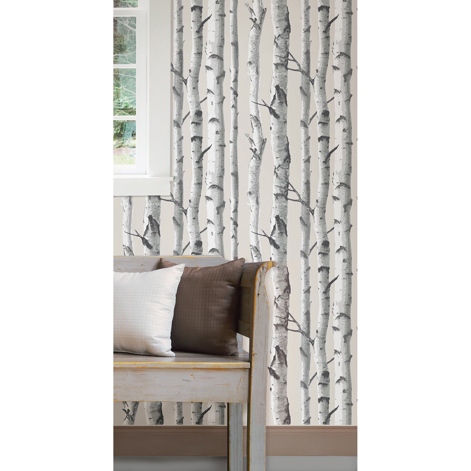 Free Download Brewster Birch Tree Peel And Stick Wallpaper Wallpaper At 