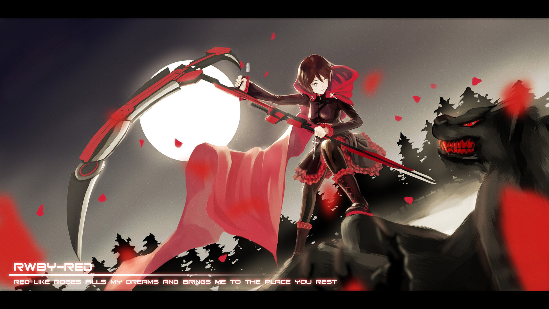 Red and black character illustration Anime RWBY Ruby Rose RWBY HD  wallpaper  Wallpaperbetter