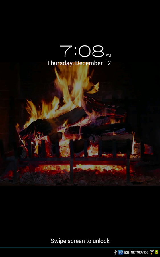 Fireplace For A Live Wallpaper On Your Home Screen Virtual