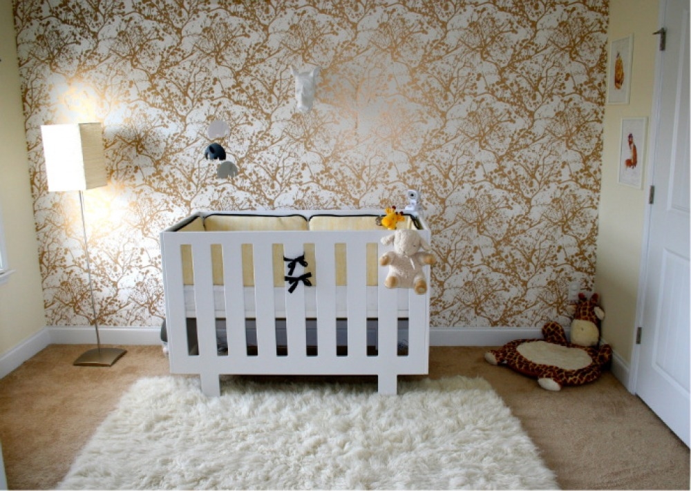 Bold Metallic Nursery Wallpaper Pictures Photos And Image For