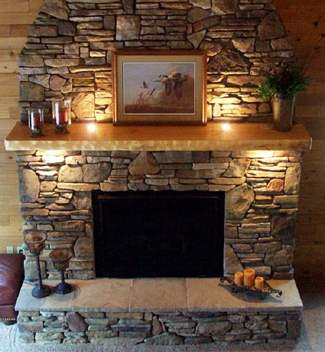 The House Fireplace Mantel Designs Natural Stone Firepace Led Lamps