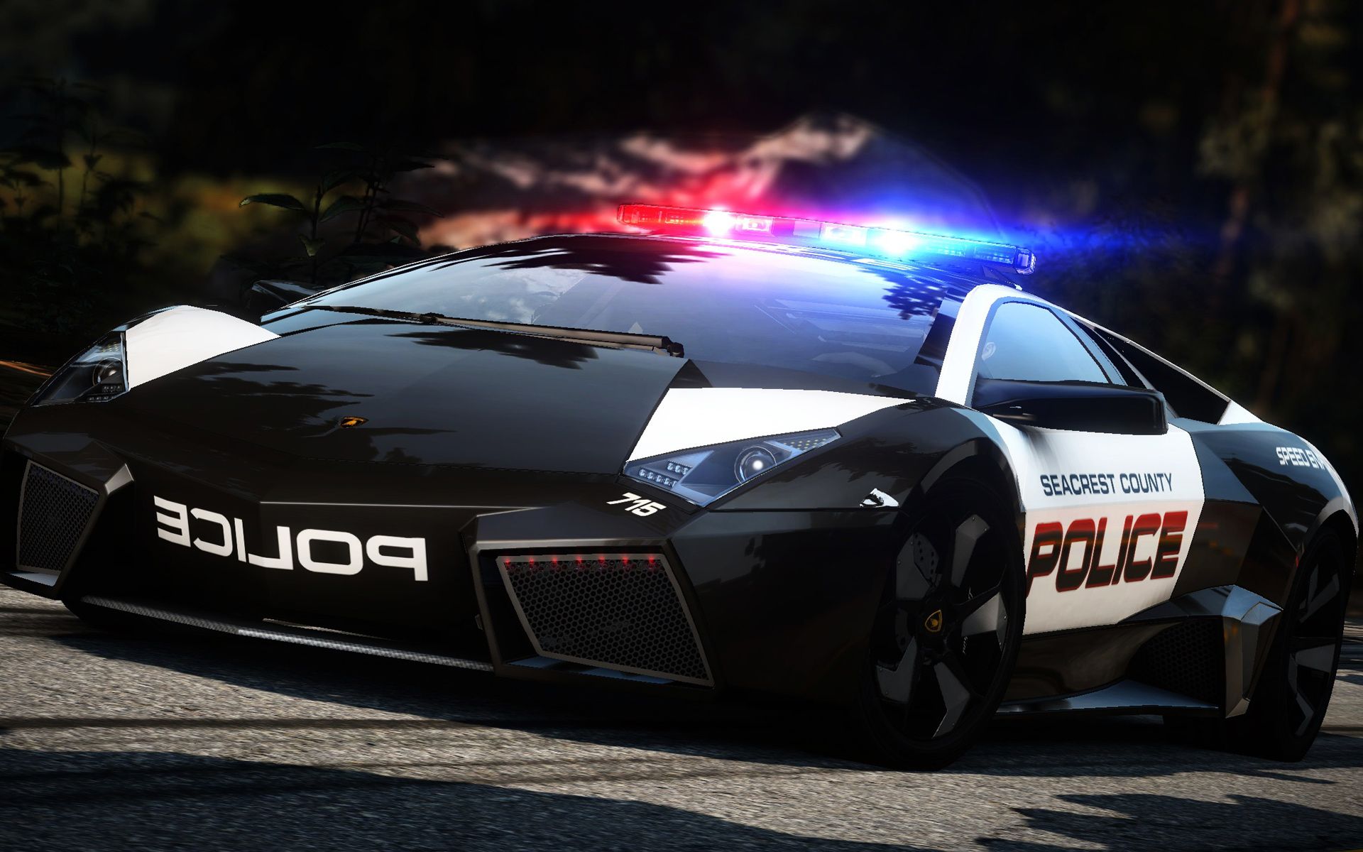 Police Car Lamborghini Reventon HD Wallpaper