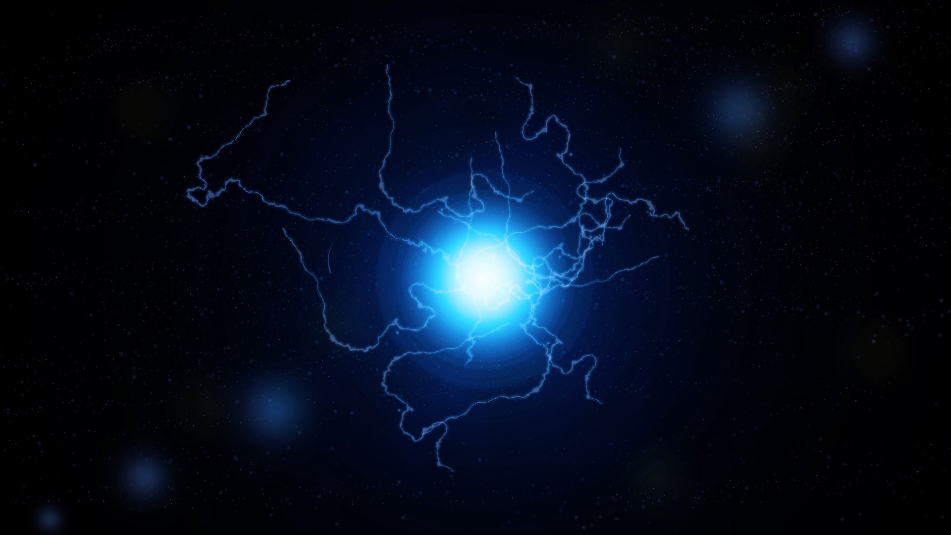 Lightning Bolts Sci Fi Action Electric Ball Wallpaper