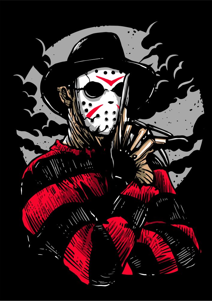 Freddy Vs Jason Art Print By Colormehappy X Small Horror