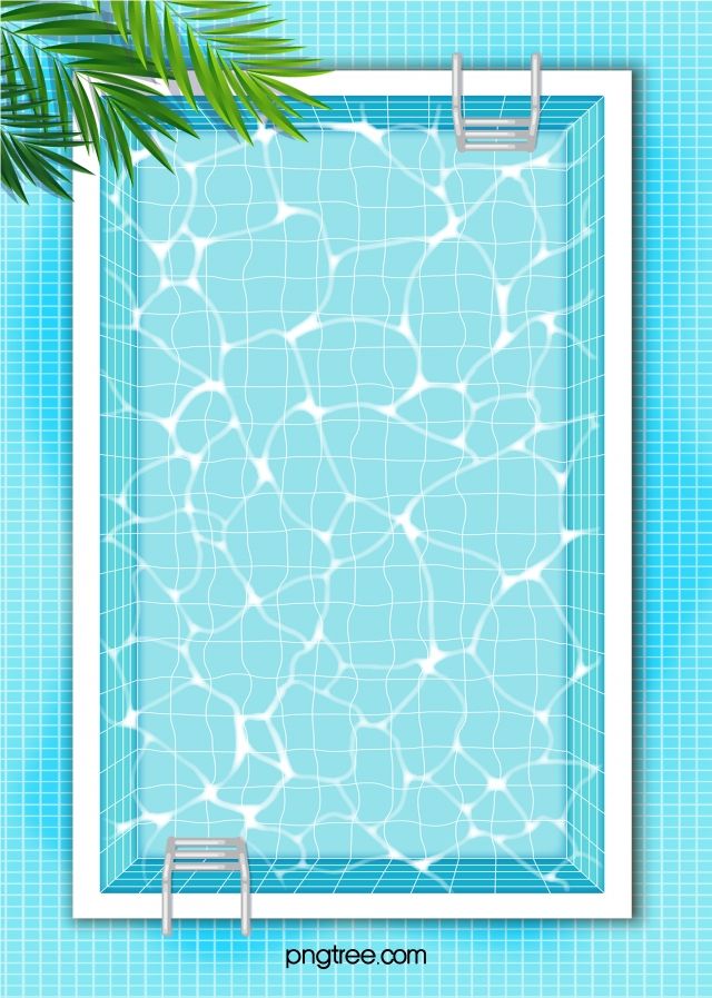 Swimming Pool Cool Summer Watermark Blue Background Poster