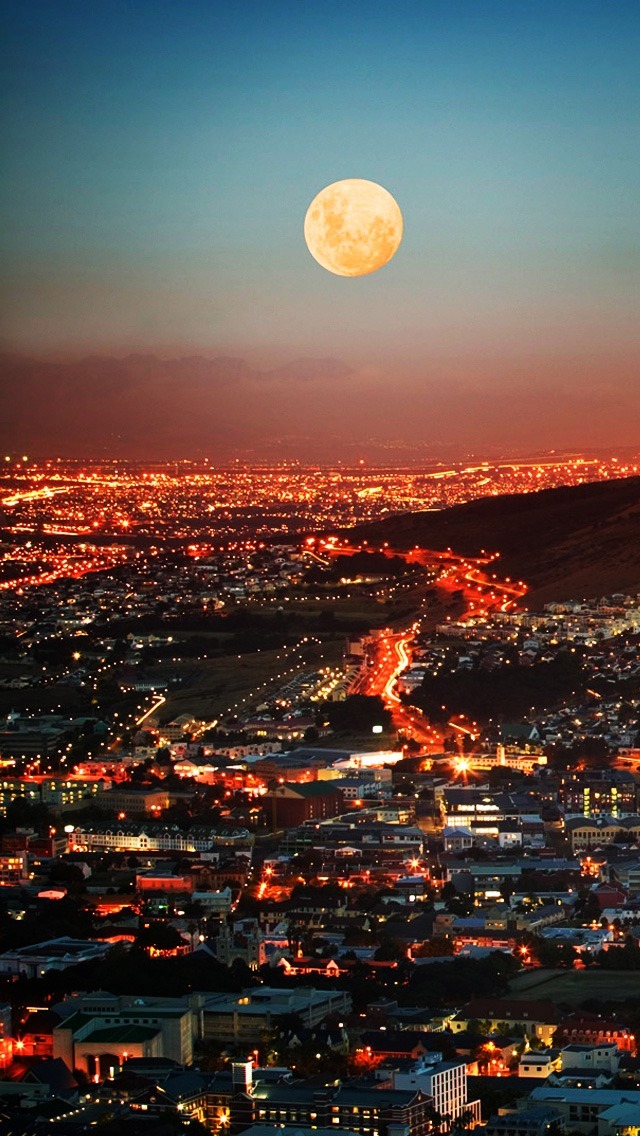 City At Night Wallpaper   iPhone Wallpapers 640x1136