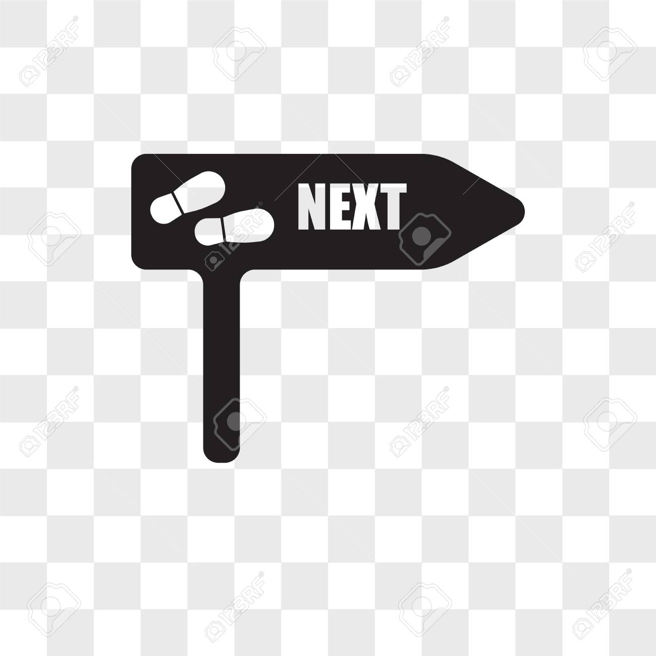 Next Steps Vector Icon Isolated On Transparent Background