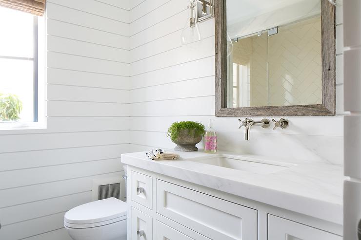 Guest Bathroom With Shiplap Transitional
