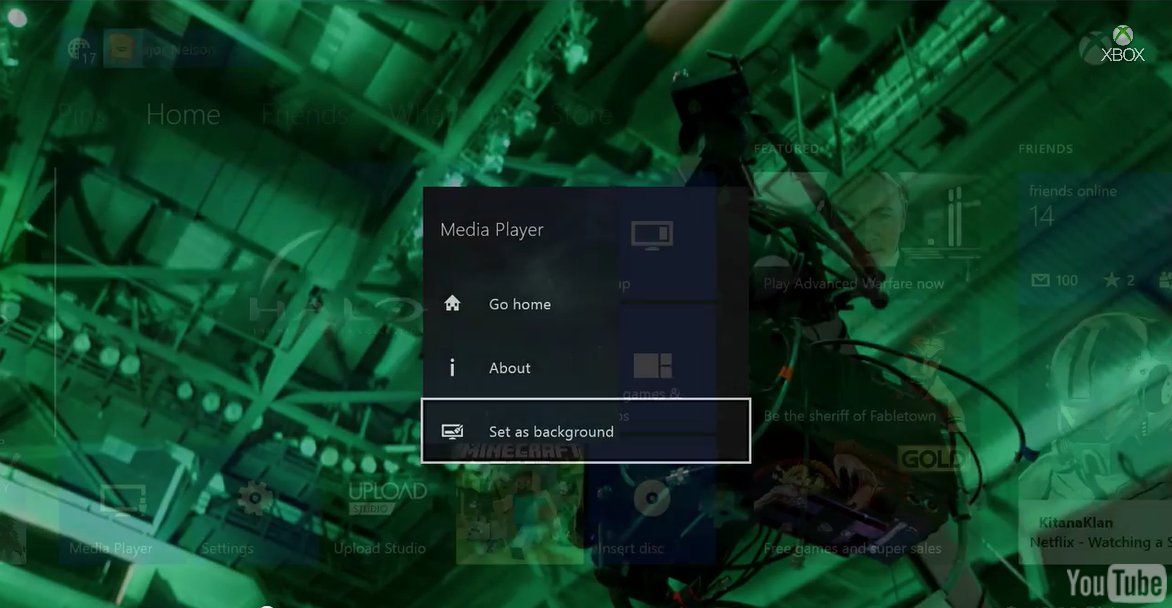 Xbox One November Update With Custom Background Profile Showcase