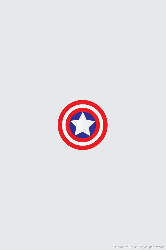 Download Minimal Captain America Shield Wallpaper For Iphone 4 picture