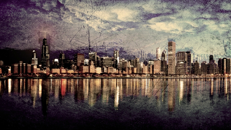 Skylines Chicago HDr Photography Wallpaper Art Skyline