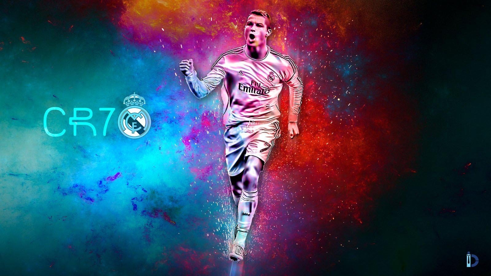 Cristiano Ronaldo (CR7) in Real Madrid Jersey - Dynamic Action Wallpaper