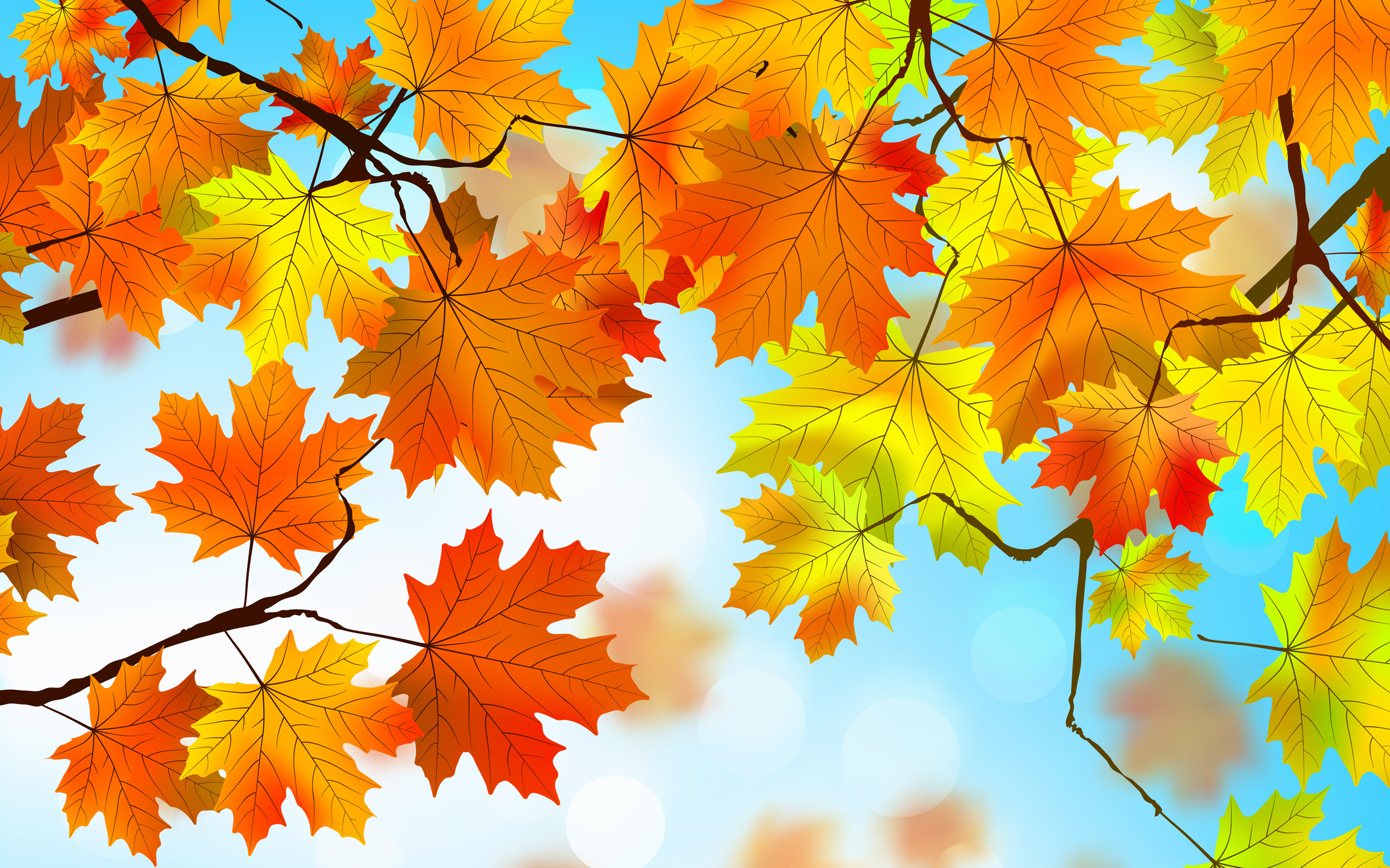 Fall Leaves Background Image Wallpaper