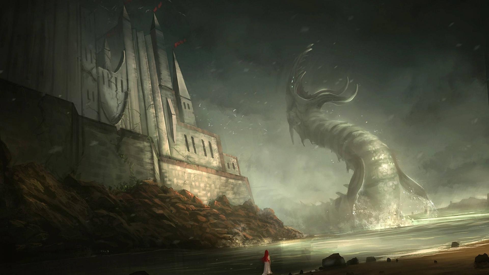 Castle Fantasy Art Dragon Wallpaper Hq