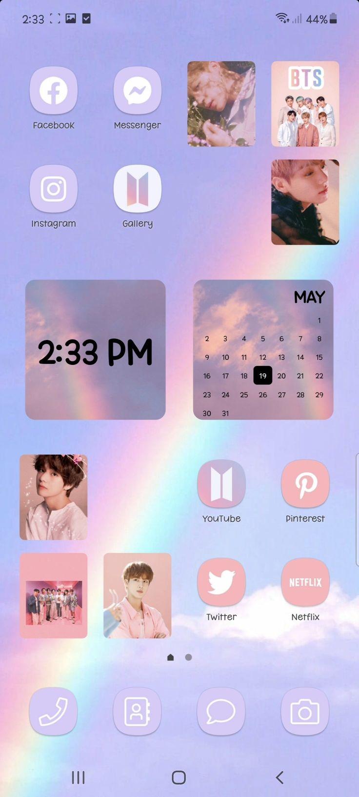 Aesthetic Bts Theme Wallpaper For Phone iPhone