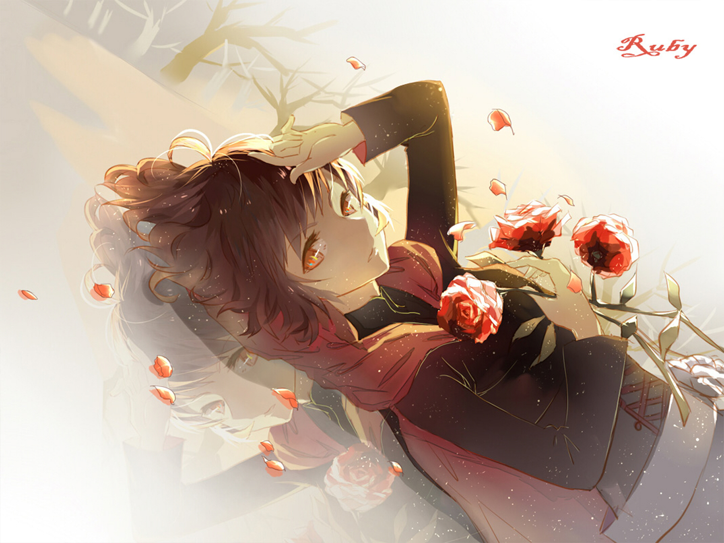 Ruby Rose Rwby HD Wallpaper Anime Red