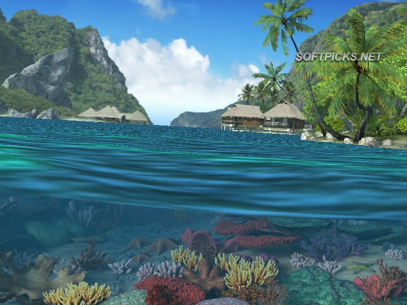 Caribbean Islands 3D Screensaver and Animated Wallpaper tela capturada
