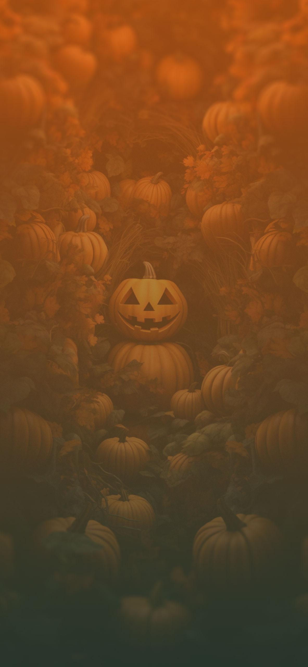 Autumn Halloween Art Wallpaper Aesthetic Pumpkin