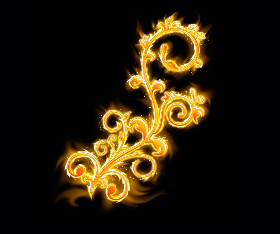 Animation Fire Design Tablet Wallpaper Background