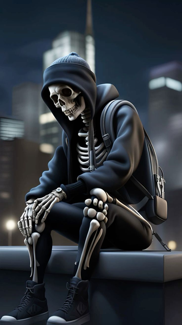New Age Thinking On Skeleton Wallpaper