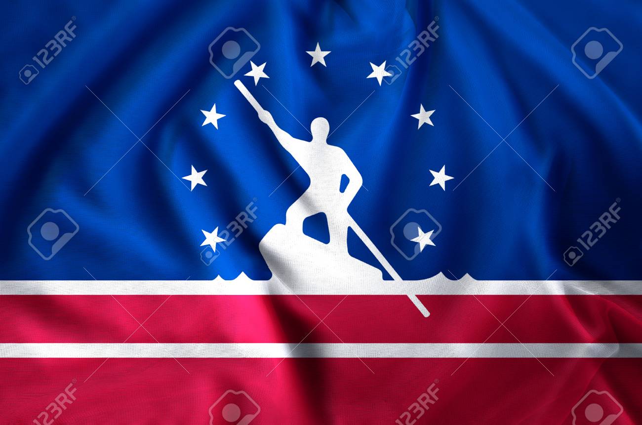 Richmond Virginia Modern And Realistic Closeup Flag Illustration