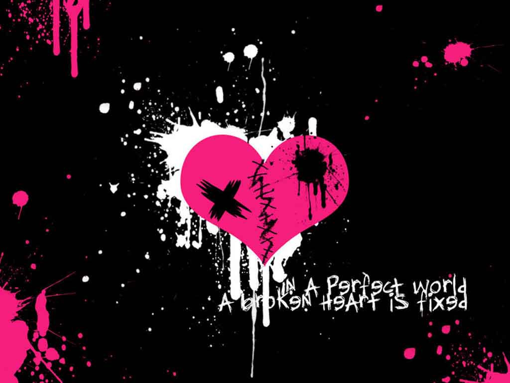 Broken Emo Heart Wallpaper Of Boys And Girls