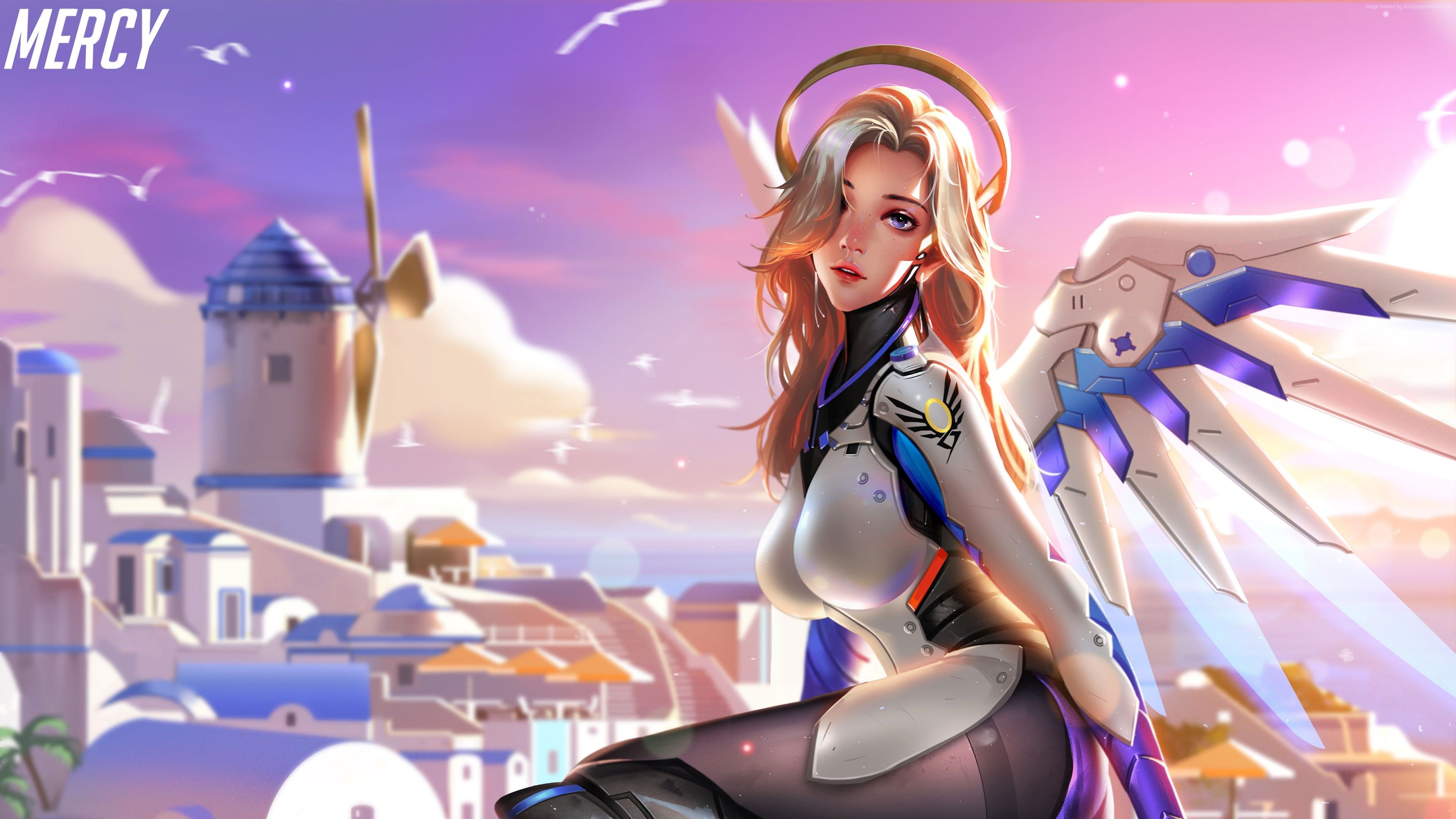 Overwatch Mercy Wallpaper 4k
