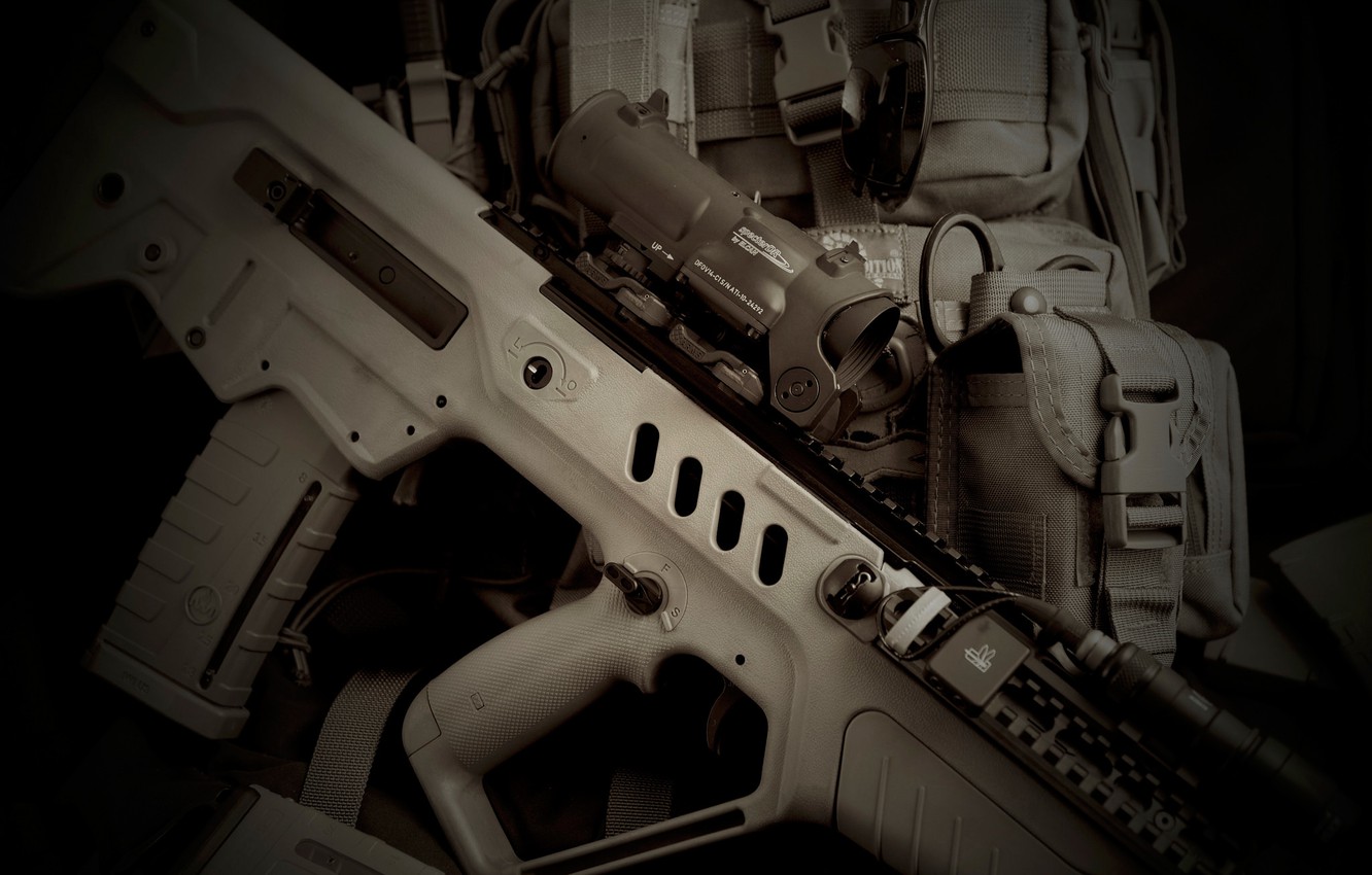 Wallpaper Weapons Assault Rifle Tavor Tar Machine Image