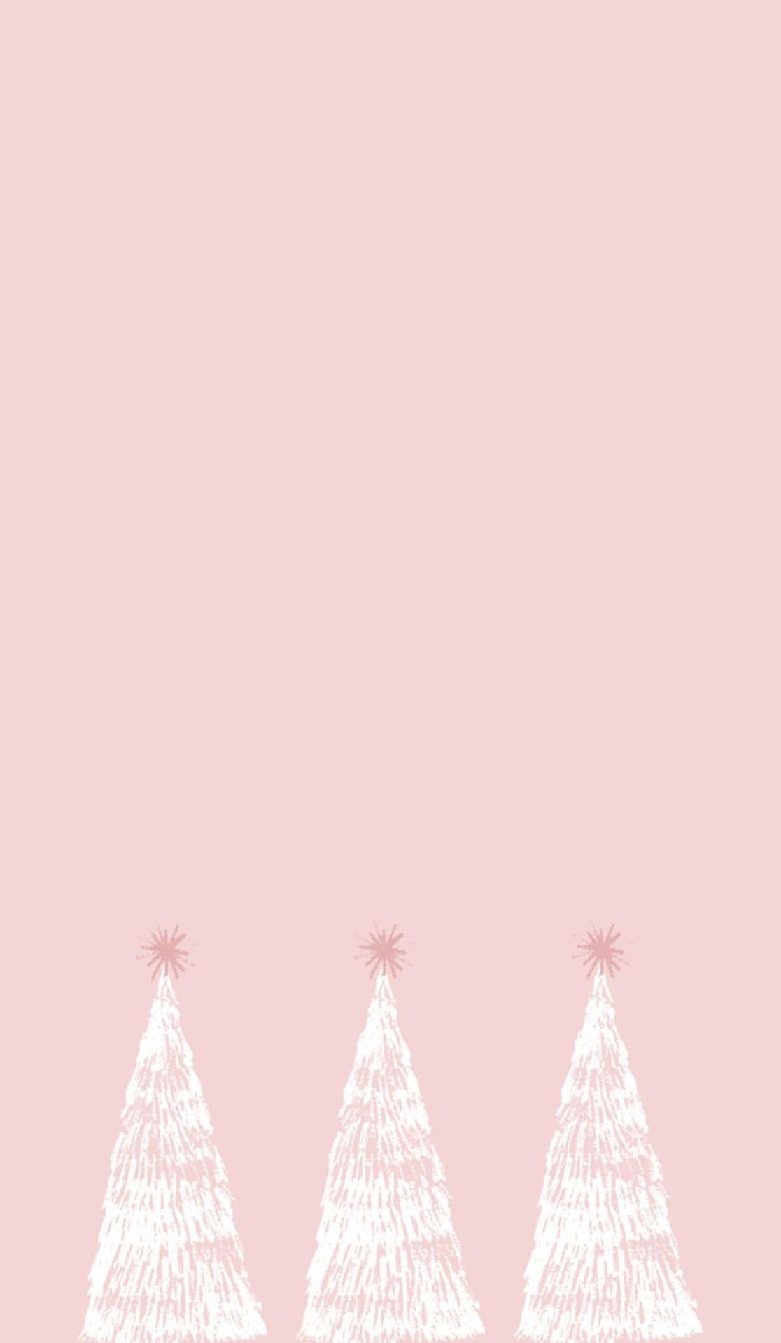Celebrate Christmas With A Soft Pink Touch Wallpaper