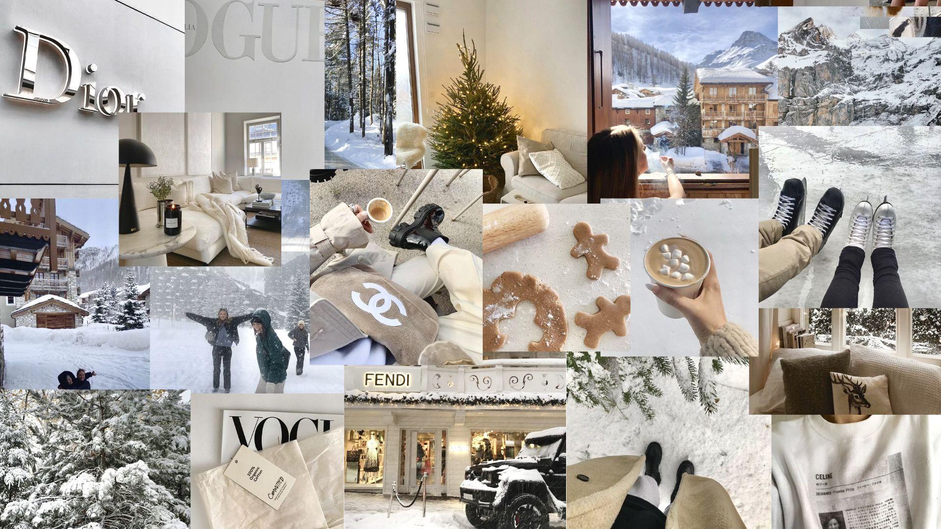 winter aesthetic macbook wallpaper Christmas desktop