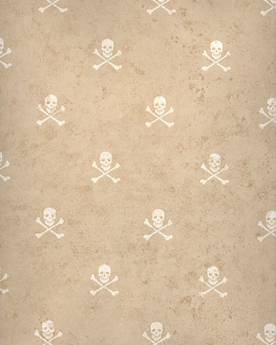 Brown Skull And Cross Bones Wallpaper Wall Sticker Outlet