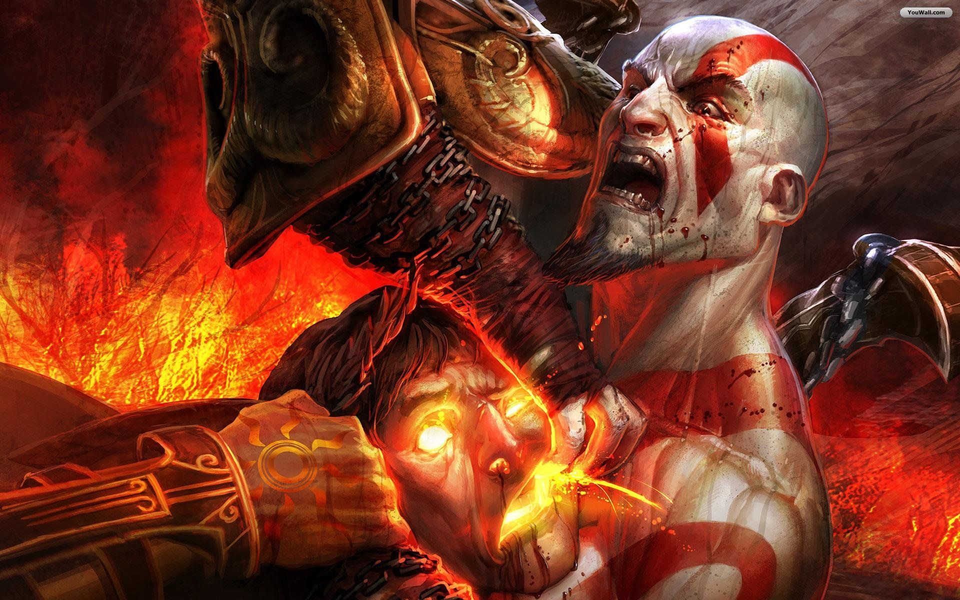 God Of War Kratos Vs Zeus Wallpaper Youwall 3d