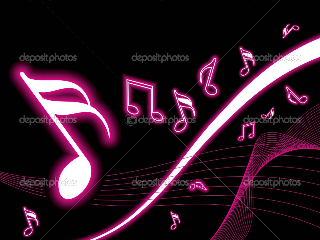 Pink Music Notes Wallpaper HD Jpg