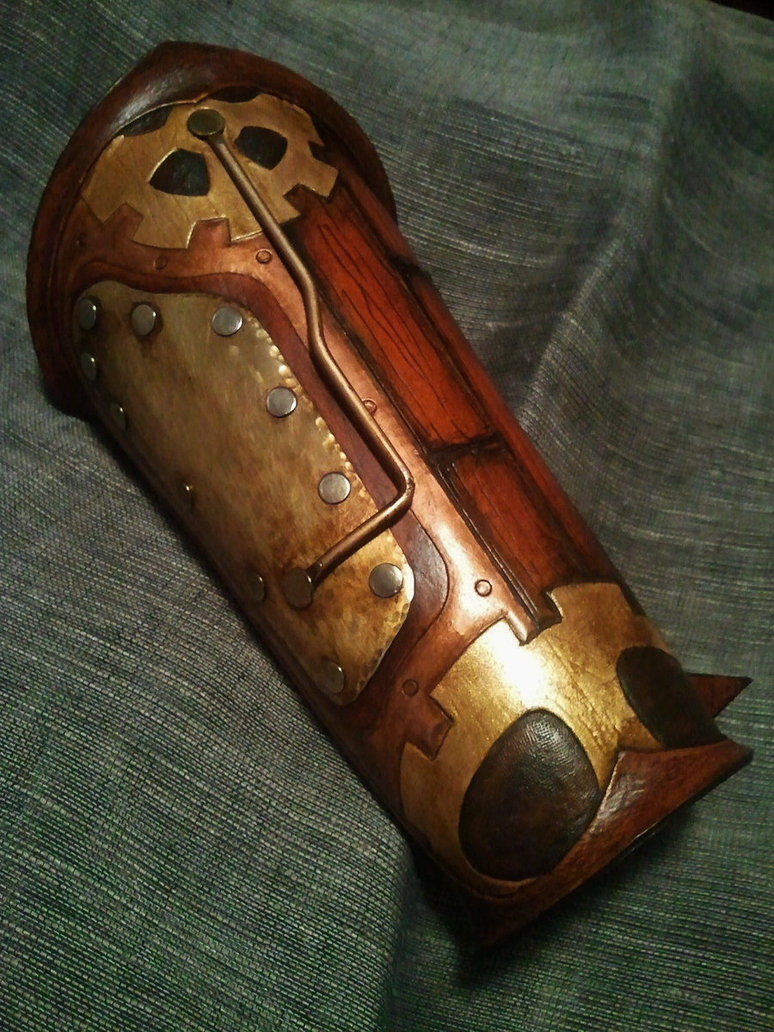 Tooled leather steamed style bracer by Skinz N Hydez 774x1032