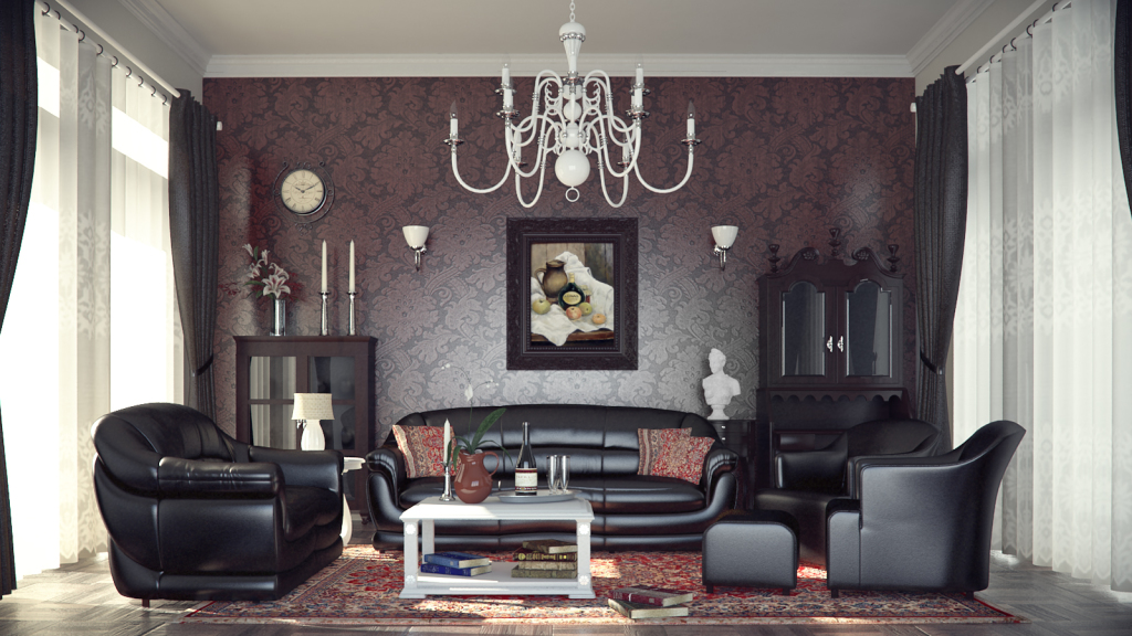 gothic living room wallpaper