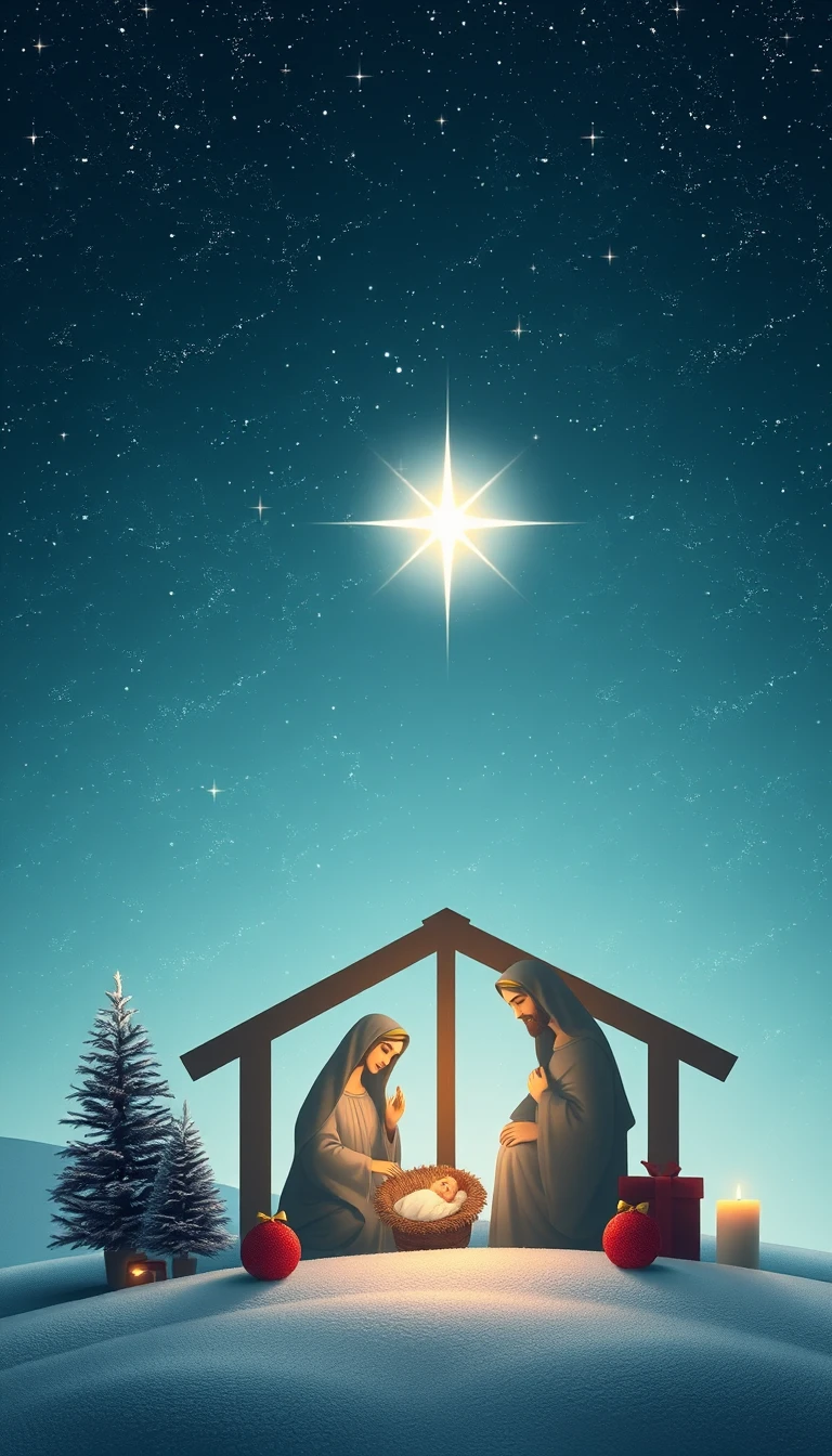Jesus Christmas Phone Wallpaper