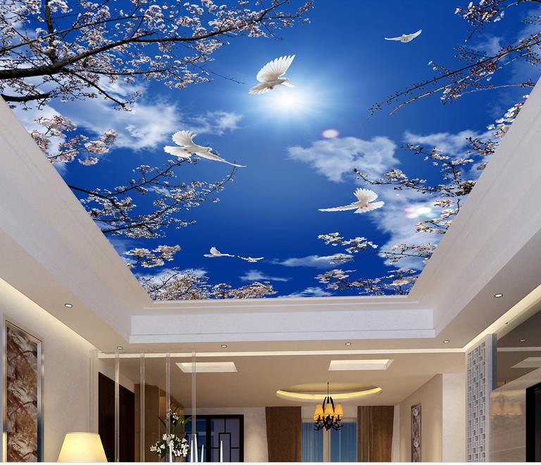 3d Ceiling Murals Sky Ornate Wallpaper Decorative