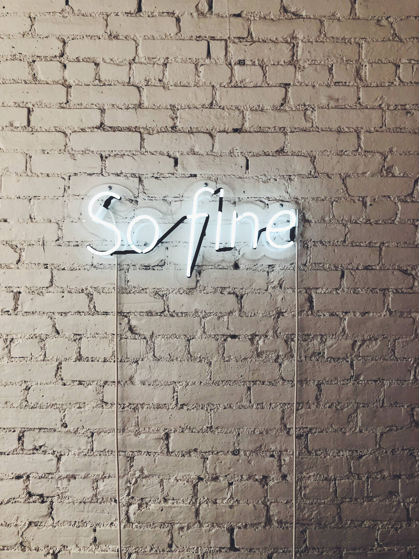 White Neon Aesthetic Picture Wallpaper