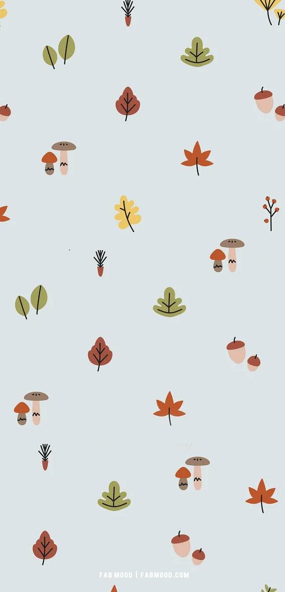 20 Cute Autumn Wallpaper Ideas Acorn Mushroom Autumn Leaves