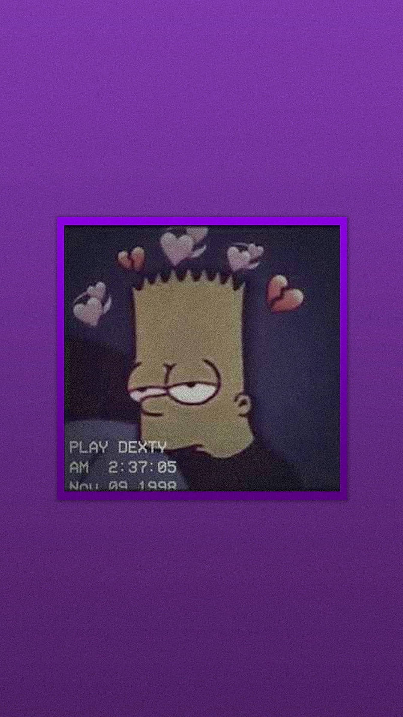 Sad Bart Simpsons Purple Aesthetic By Katsew Wallpaper