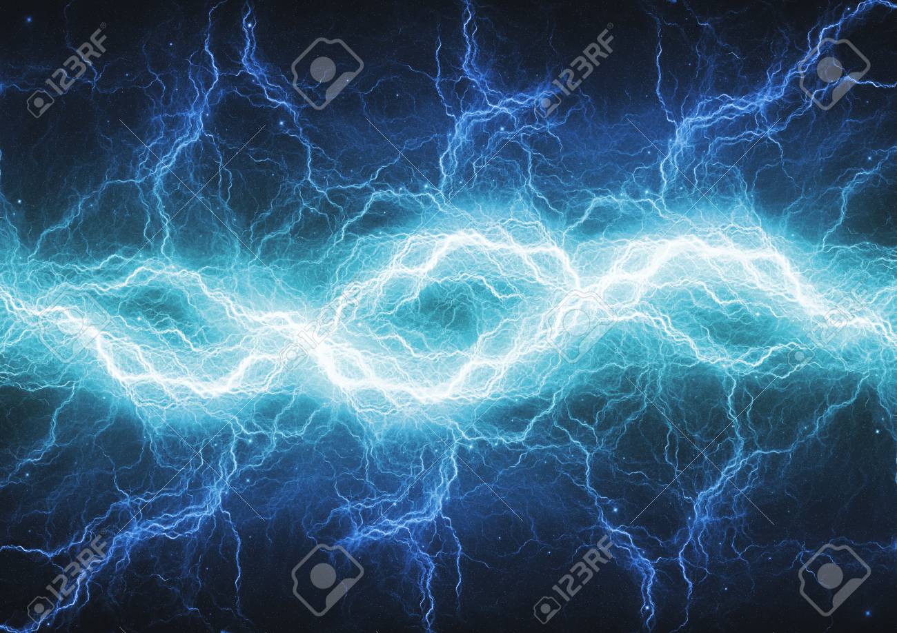 Fire And Ice Abstract Lightning Background Clash Of The Elements