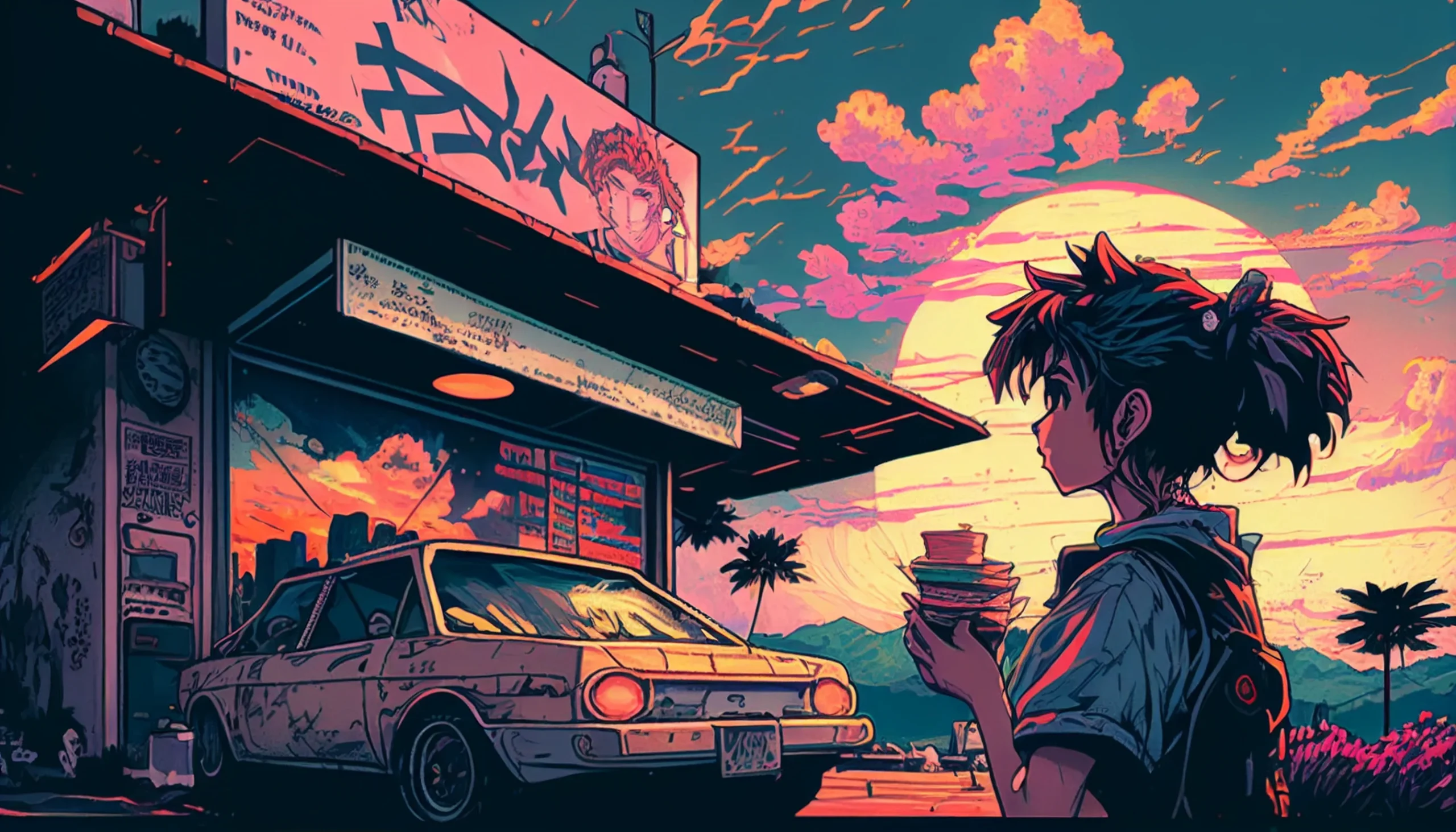 Step Into Nostalgia With Stunning 90s Anime Aesthetic Desktop Wallpaper