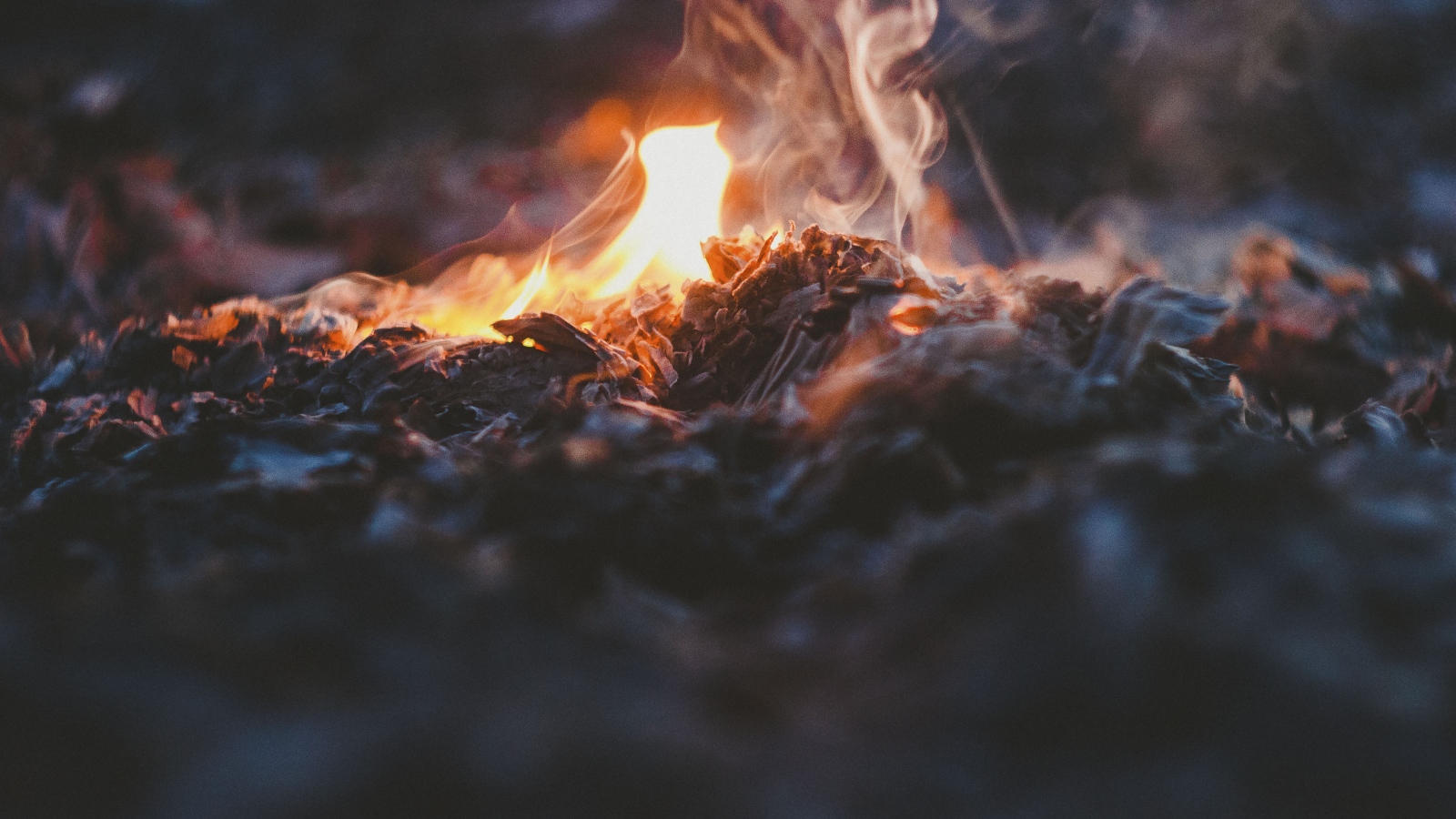 Wallpaper Bonfire Fire Ashes
