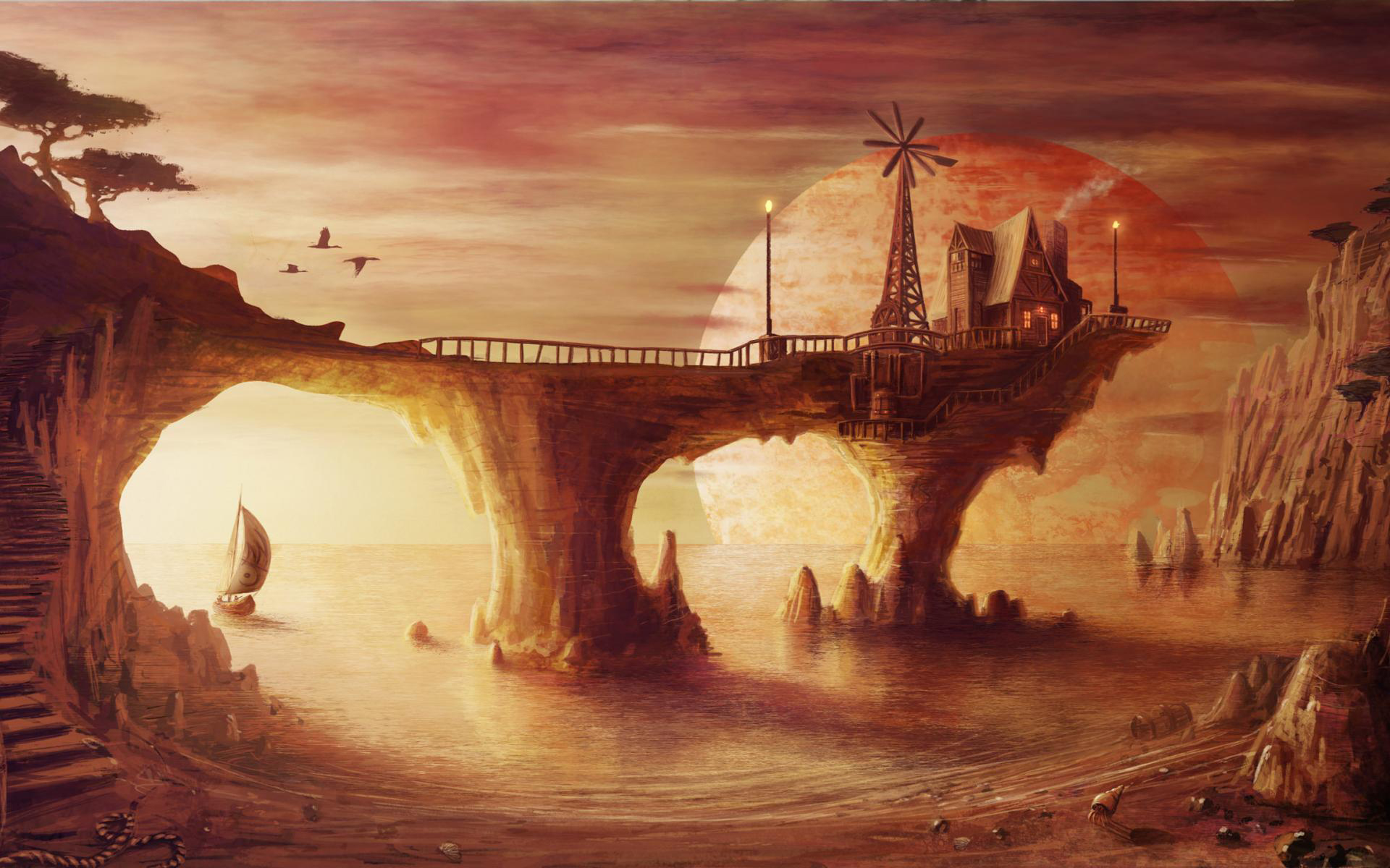 Epic Fantasy Landscape Wallpaper